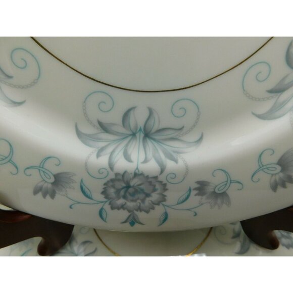 1x  Castleton China Caprice Dinner Plate 10 3/4" Blue Gray Floral Excellent - Picture 3 of 12